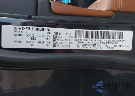 2011 Jeep Grand Cherokee Overland из США, поврежденный, VIN 1J4RR6GT8BC651257